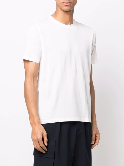 Shop Kiton Short-sleeved Cotton T-shirt In White