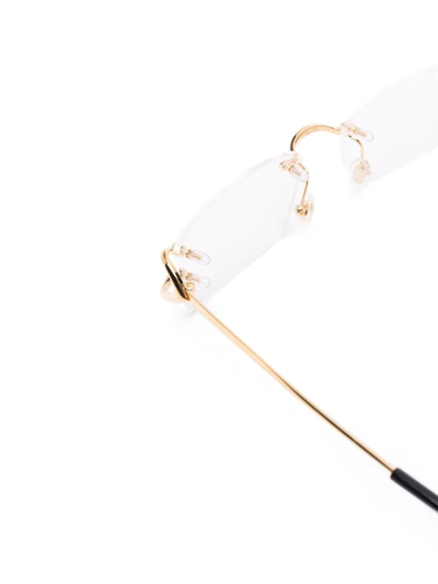 Cartier Rimless Square-frame Glasses In Gold