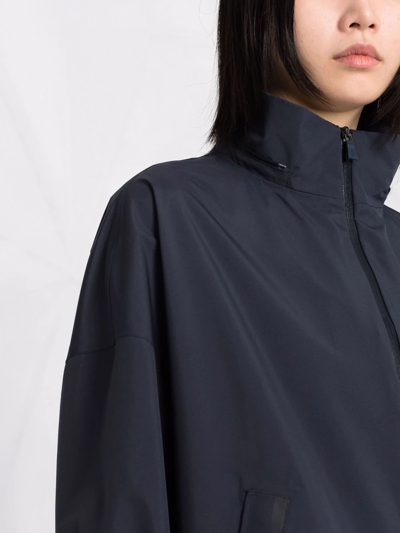Herno Zip-up Hooded Jacket In Blue