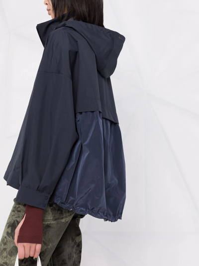 Herno Zip-up Hooded Jacket In Blue