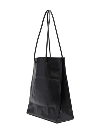 Shop Medea Colourblock Leather Tote Bag In Black