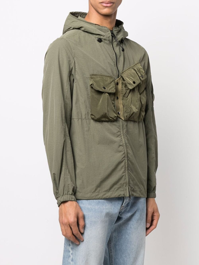 Shop C.p. Company Flatt Cargo-pocket Jacket In Green