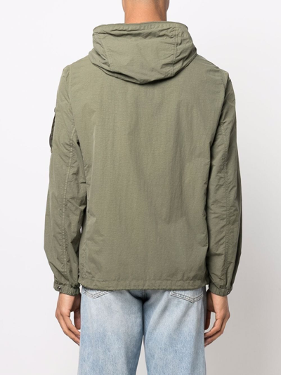 Shop C.p. Company Flatt Cargo-pocket Jacket In Green