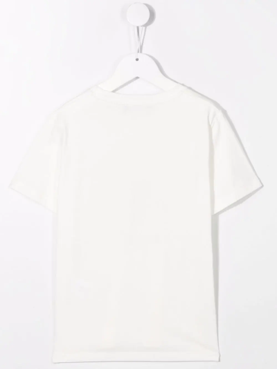 Shop Versace Logo-print T-shirt In White