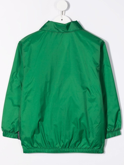 Molo Pointed-collar Button-up Padded Jacket In Green