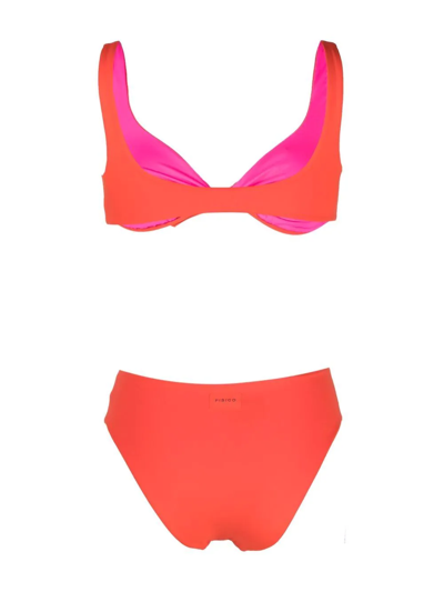 Shop Fisico Tie-front Bikini Set In Red