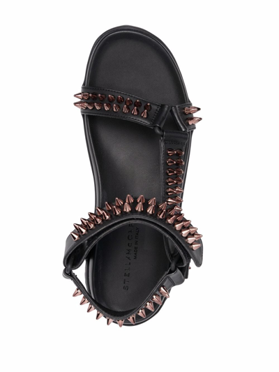 Shop Stella Mccartney 70mm Stud-embellished Platform Sandals In Black