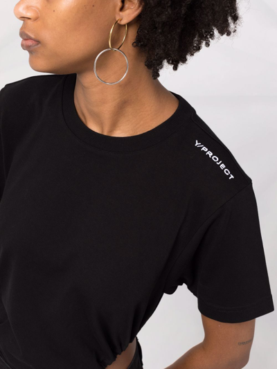 Shop Y/project Logo-print Short-sleeve T-shirt In Black