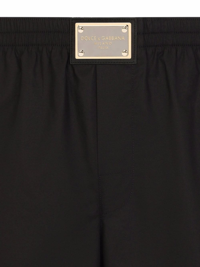 Shop Dolce & Gabbana Logo Plaque Boxer Shorts In Black