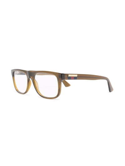 Gucci Square-frame Optical Glasses In Brown