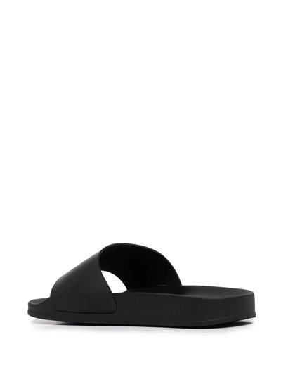 Shop Off-white Arrows Logo-print Slides In Black