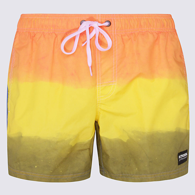 Sundek Yellow And Orange Swimming Shorts In Printed | ModeSens