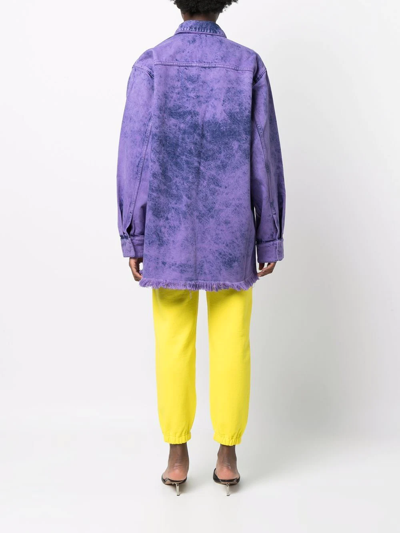 Shop Marques' Almeida Washed-effect Oversized Shirt In Violett