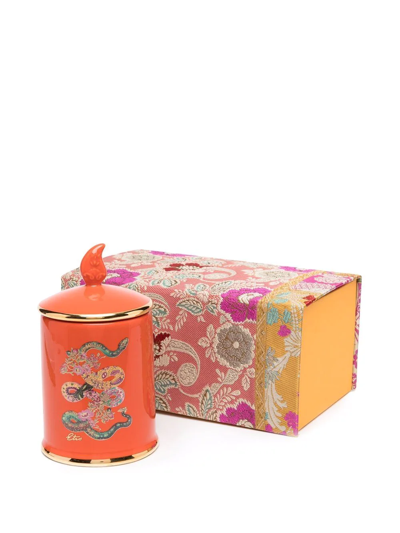 Shop Etro Home Ceramic Single-wick Candle (300g) In Red