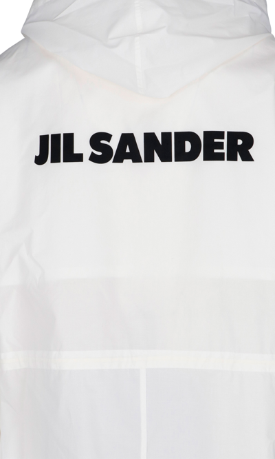 Shop Jil Sander Back Logo Long Jacket