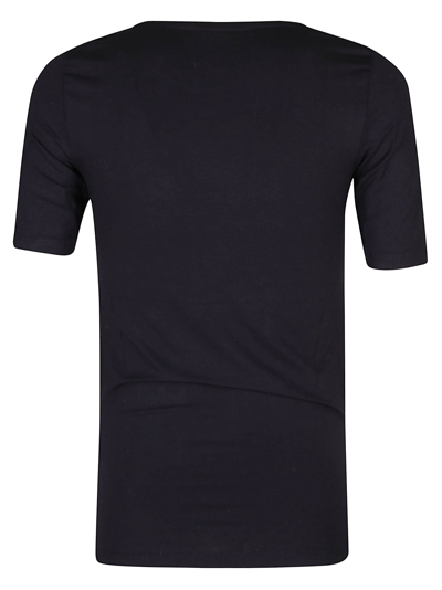 Shop Majestic Navy Blue Viscose T-shirt In Marine