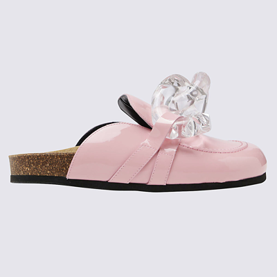 Shop Jw Anderson Pink Leather Mules