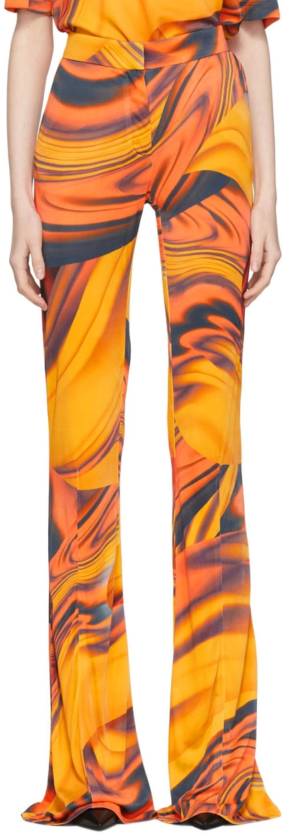Shop Attico Orange Rachel Trousers In 317 Orange Desert Sh