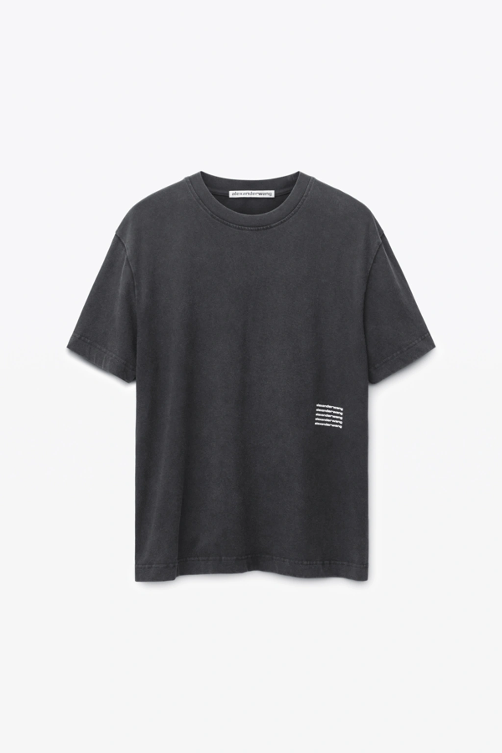 トップス Alexander wang acid wash long sleeve tee UNISEX LONG-SLEEVE TEE IN ACID WASH JERSEY in ACID BLACK