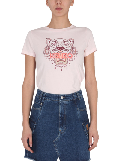Shop Kenzo "tiger" T-shirt In Pink