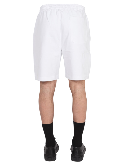 Helmut Lang Bermuda With Logo Print In White
