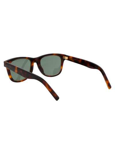 Shop Saint Laurent Sunglasses In 003 Havana Havana Green