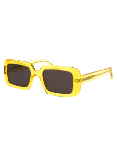 Shop Saint Laurent Sunglasses In 004 Yellow Yellow Black