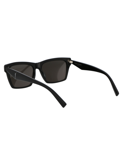 Shop Saint Laurent Sunglasses In 002 Black Black Black