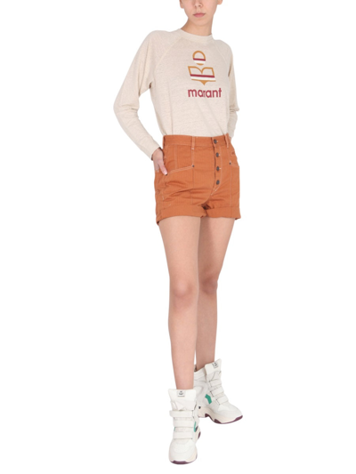 Shop Isabel Marant Shorts "nadia" In Brown