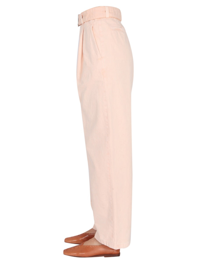 Shop Jil Sander Wide Leg Trousers In Pink