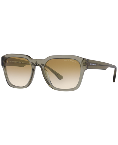 Shop Emporio Armani Men's Sunglasses, Ea4175 In Shiny Transparent Green
