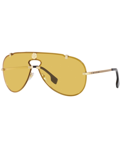Shop Versace Men's Sunglasses, Ve2243 In Gold-tone