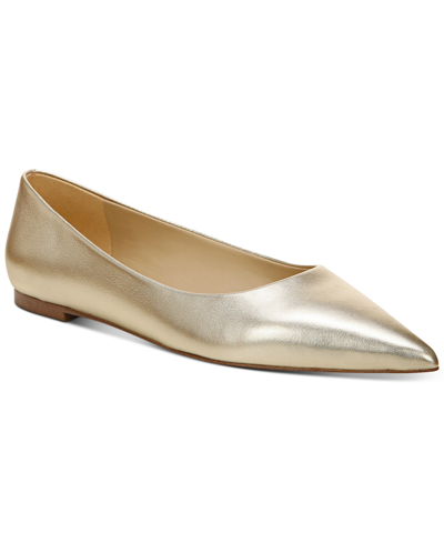Shop Sam Edelman Women's Wanda Pointed Toe Flats Women's Shoes In Molten Gold