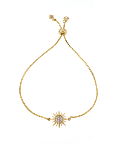 Shop Ettika 18k Gold Plated Starburst Adjustable Bracelet In Gold-tone