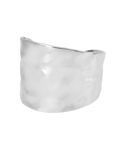 Shop Robert Lee Morris Soho Hammered Cuff Bracelet In Silver-tone