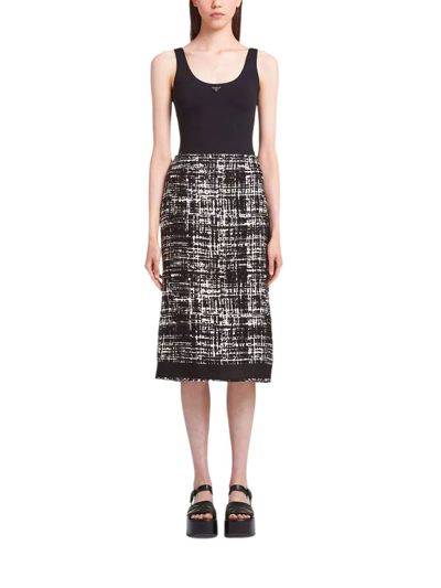 Shop Prada Women's Black Nylon Skirt