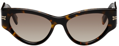 Shop Marc Jacobs Tortoiseshell Cat-eye Sunglasses In 086-ha Havana