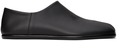 Shop Maison Margiela Black Slip-on Tabi Loafers In T8013 Black