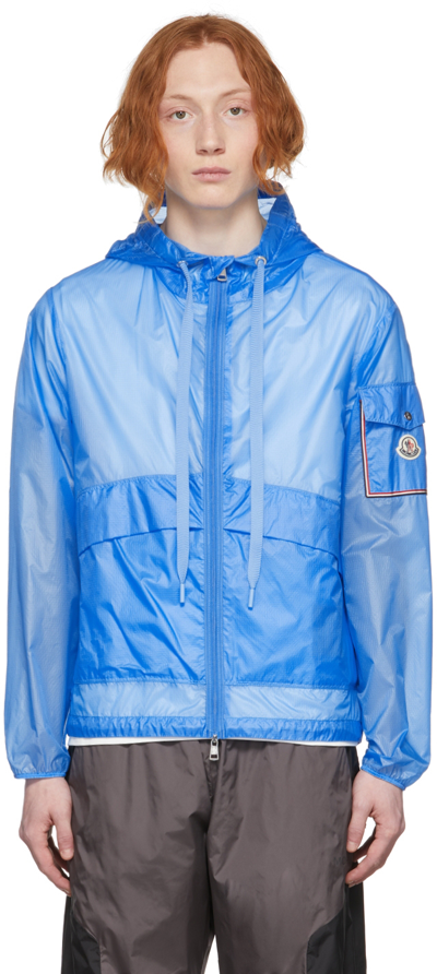 Shop Moncler Blue Ebizo Jacket In 71n Blue