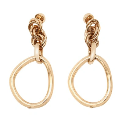 Shop Jw Anderson Oversized Link Chain Earrings In Gold