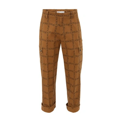 Shop Jw Anderson Straight Leg Trousers In Tobacco