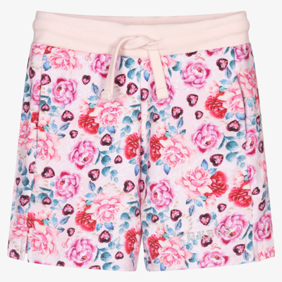 Shop Guess Girls Pink Floral Shorts