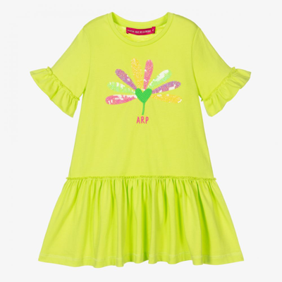 Shop Agatha Ruiz De La Prada Girls Green Cotton Dress