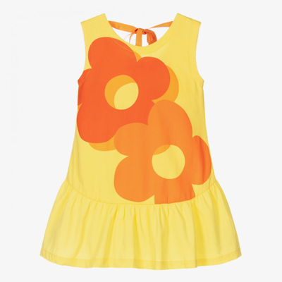 Shop Agatha Ruiz De La Prada Girls Yellow Cotton Dress