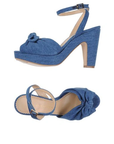 Shop Charlotte Olympia Sandals In Blue
