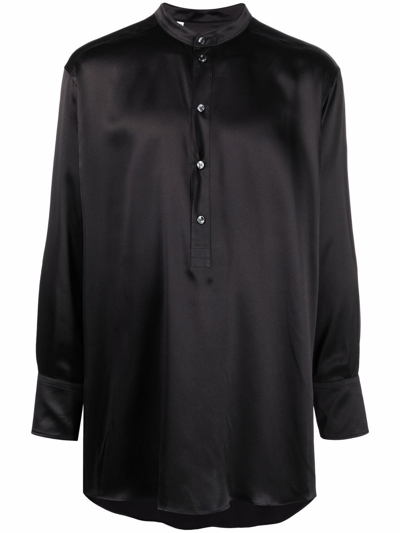 Shop Dolce & Gabbana Silk Shirt In Nero