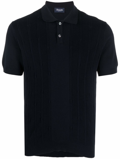 Shop Drumohr Polo Shirt In Blu