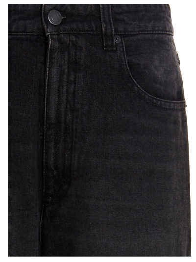 Shop Ami Alexandre Mattiussi Straight Leg Jeans In Black