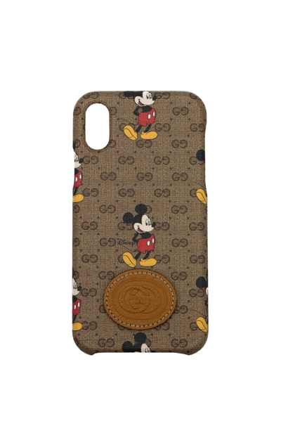 Shop Gucci Iphone Cover Iphone X Fabric Sand In Beige
