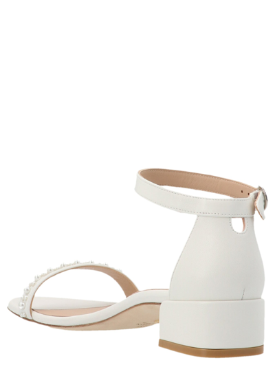 Shop Stuart Weitzman 'nudist Jane' Sandals In White